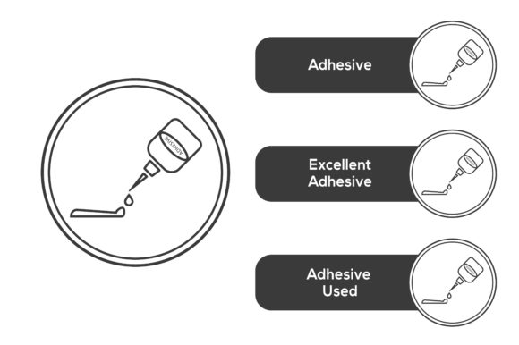 Adhesive, Excellent Adhesive Icon Graphics for Branding