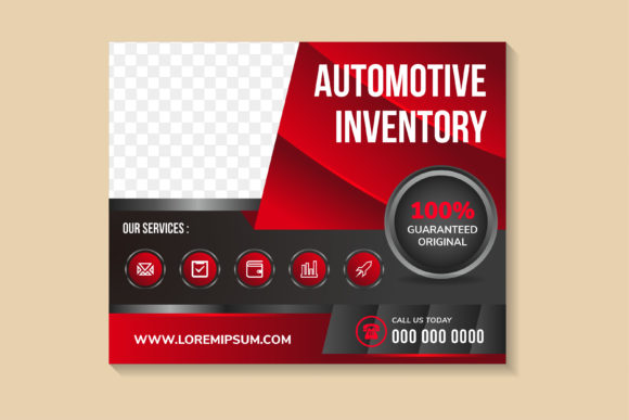 Automotive Inventory Horizontal Banner Graphics
