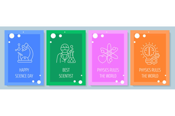 Celebrate World Science Day Postcard Set Graphics