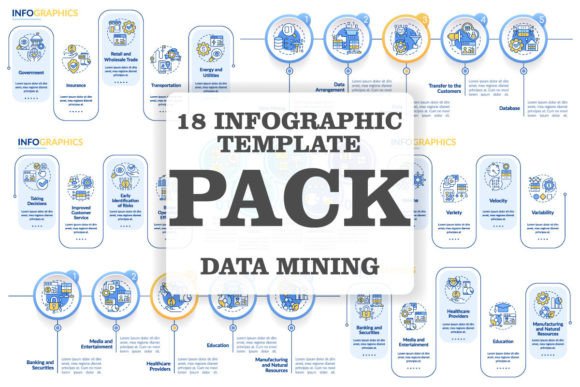 Data Mining Infographic Graphics for Modern Content