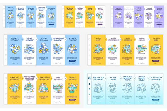 Economic System Onboarding Template Set Graphics