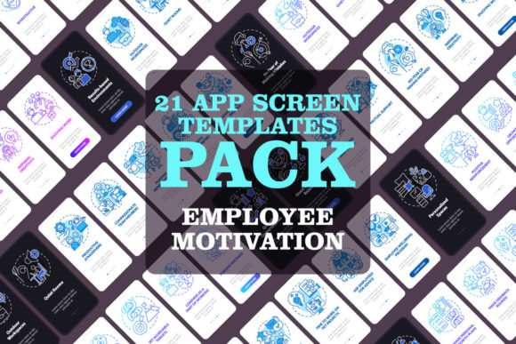 Employee Engagement Mobile App Screens Graphics