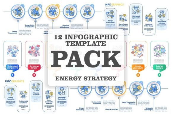 Energy Strategy Infographic Graphics for Modern Publishing