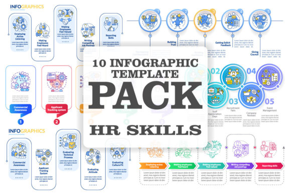 HR Skills Infographic Template Bundle Graphics
