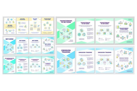 Net Zero Brochure Template Set: A Modern Graphic Asset for Branding