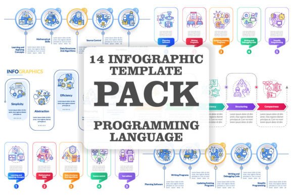 Programing Language Infographic Graphics
