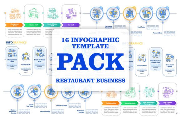Start Restaurant Journey Infographic Set