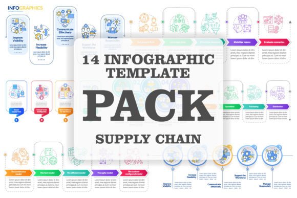 Supply Chain Infographic Graphics for Modern Publishing