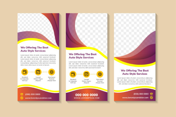 The Best Auto Style Services Vertical Graphics