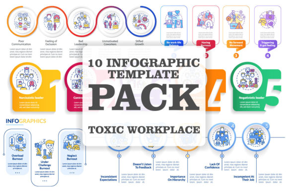 Toxic Workplace Infographic Graphics for Digital Sellers