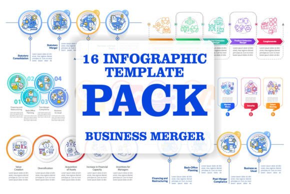 Types of Mergers Infographic Templates: A Graphic Designer’s Take