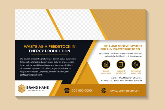 Waste As Feedstock Energy Flyer Graphics for Print Templates