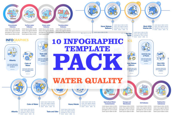 Water Pollution Infographic Graphics for Brand Campaigns